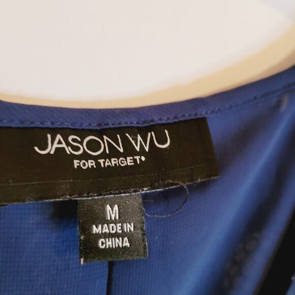 Jason Wu for Target blue mixed print floral flowy sleeveless dress - Picture 3 of 11